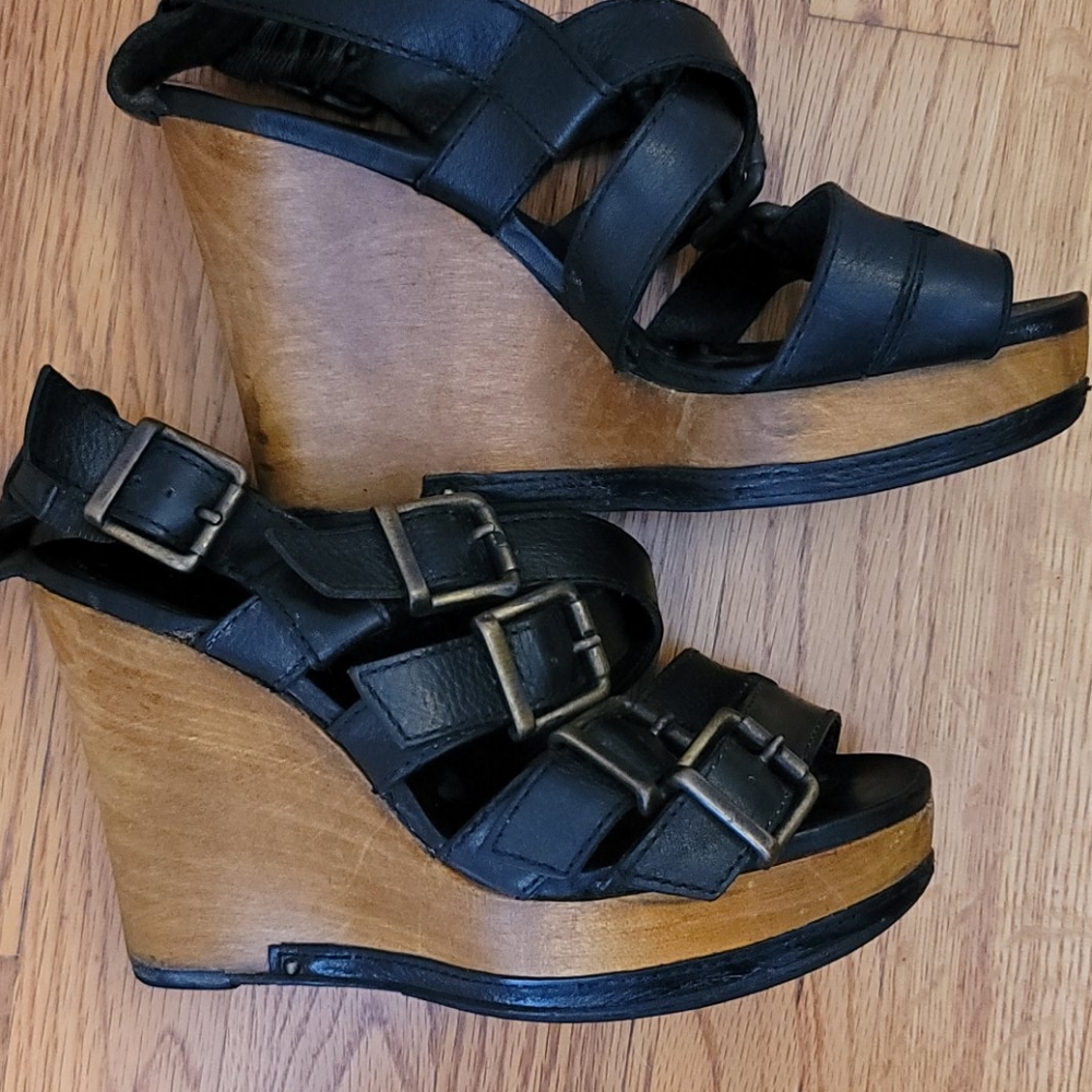 CHLOE wedge platform sandals vintage 38/8